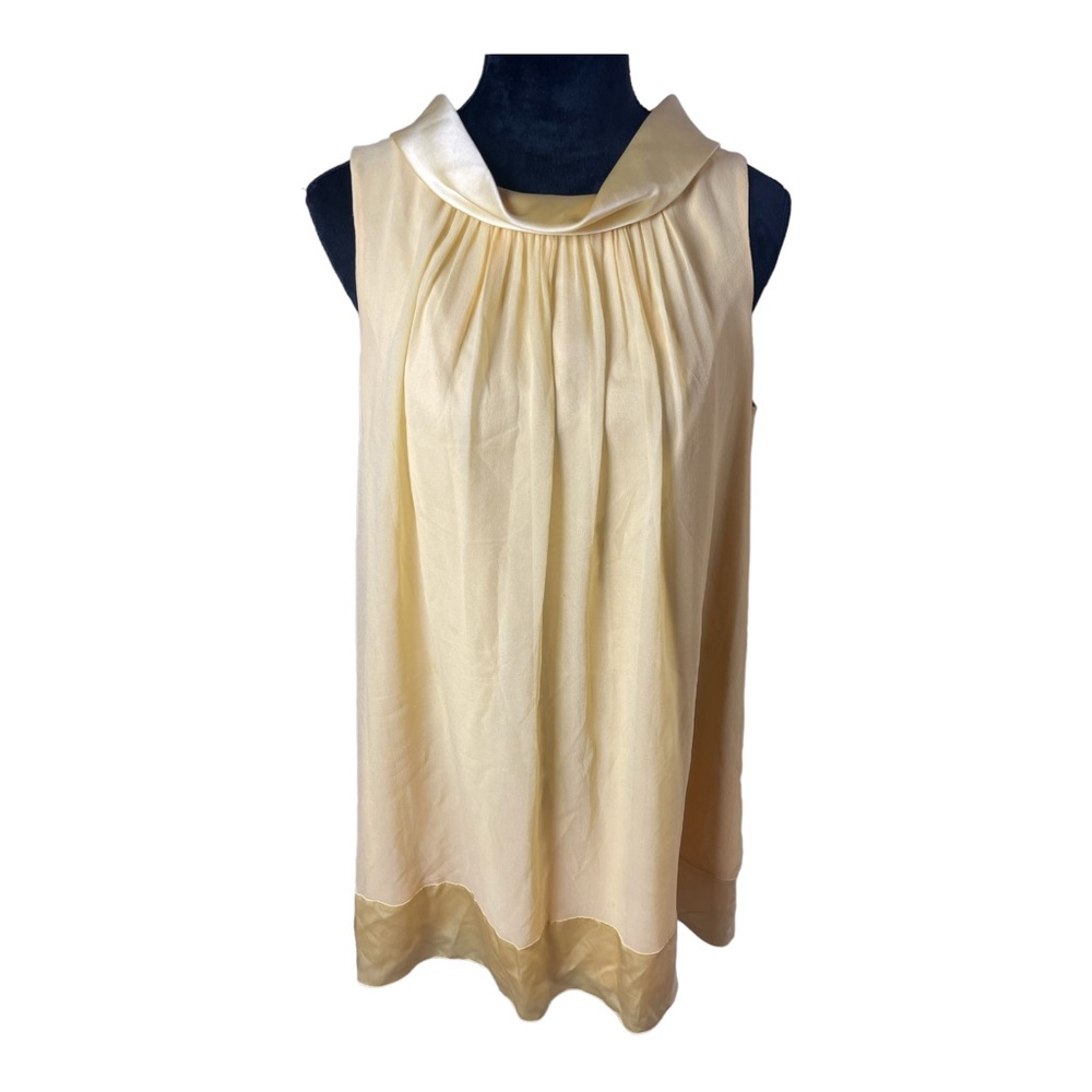 Maggy London 100% Silk Scoop Neck Sleeveless Midi Dress Size 12 - Picture 1 of 5